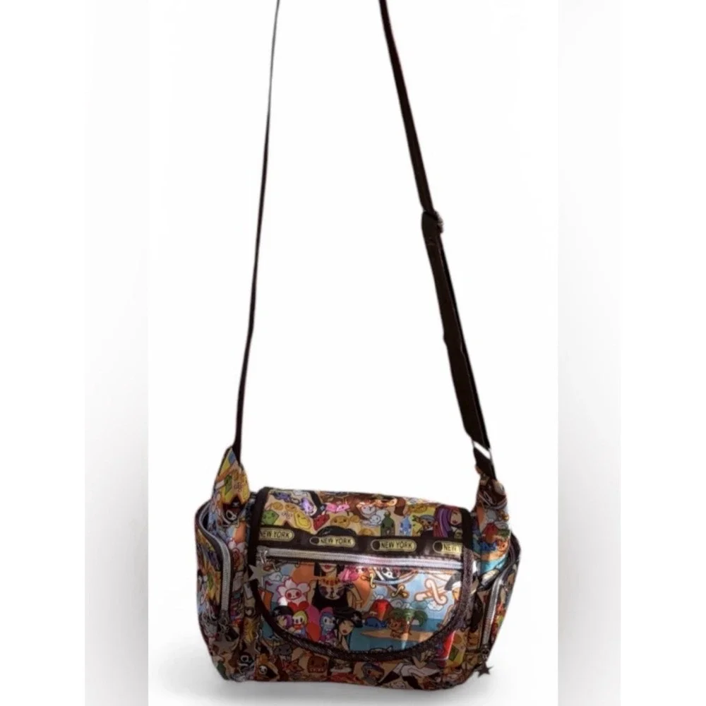 Rare Vintage 2000s tokidoki Pirata pattern Bag authentic Rainbow zippers